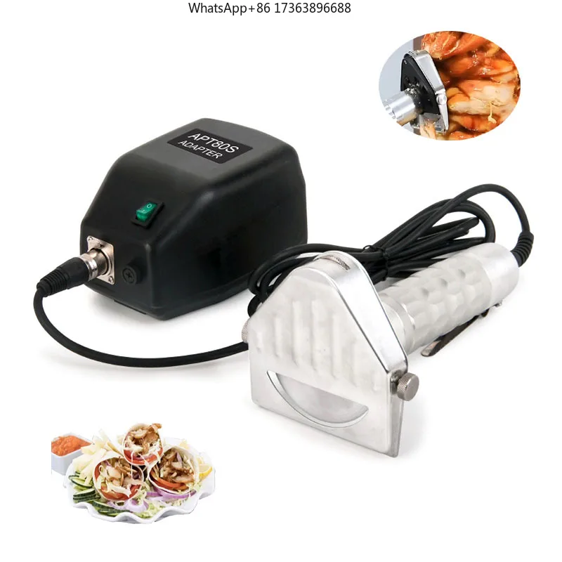 Electric Stainless Steel KS80S Straight Kebab Slicer Shawarma Doner Cutter with Adjustable Thickness for Sale