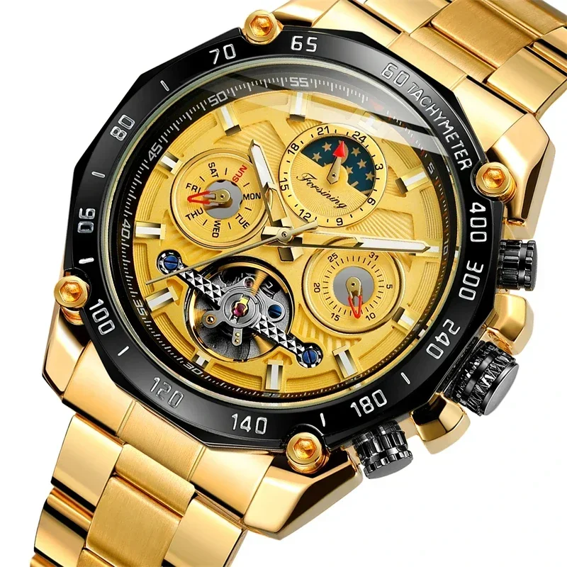 4130 Fully Automatic Mechanical Movement WatchModern, dynamic, fashionable, and complex functional chronograph wristwatch