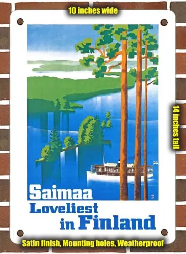 METAL SIGN - 1939 Saimaa, the loveliest of Finland - 10x14 Inches