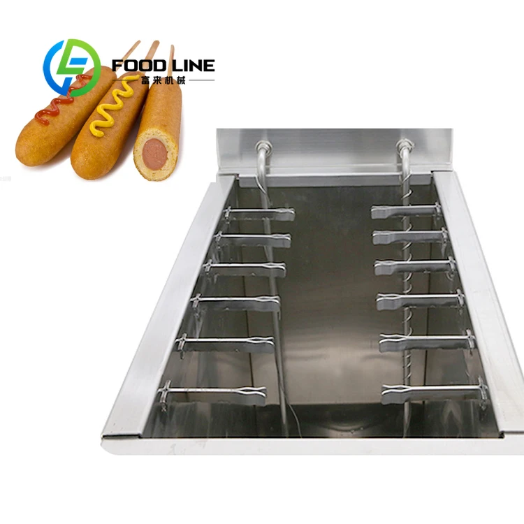 Commercial Professional Korean Cheese Hot Deep Corn Dog Fryer Timer Cheese Hot Dogs Deep Fryer Machine