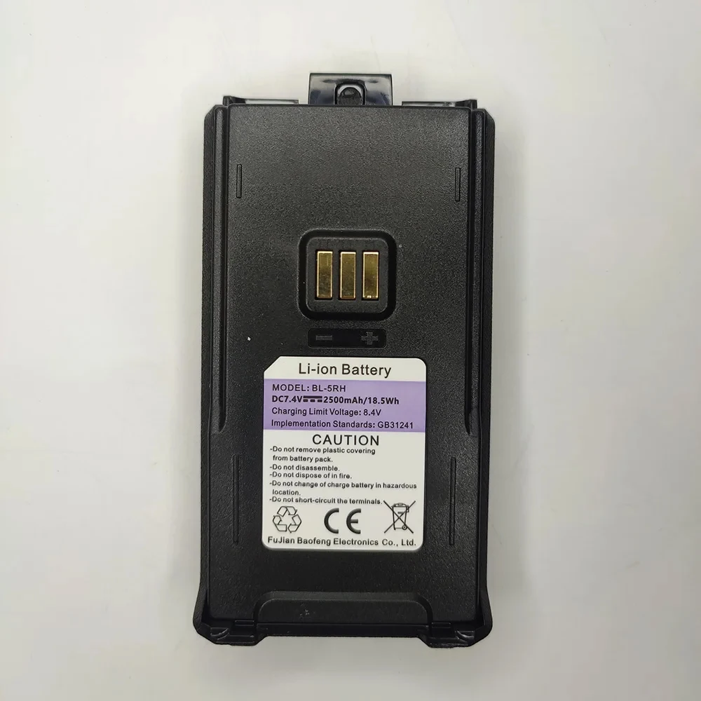 UV-5RH Walkie Talkie Battery Type-C Charge High Capacity Rechargable Batterior Two Way Radios BF-UV5RH Radio Receive