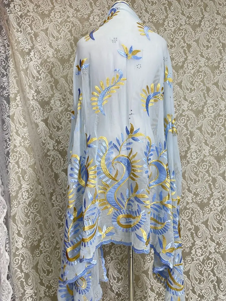 Großhandel traditioneller ethnischer Chiffon-Schal, langlebig, großer Hijab, verschiedene afrikanische Farben, atmungsaktiv, bequem, Pashmina, weiche Tücher