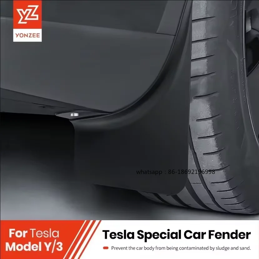 YZ For Tesla Model 3 Y Highland Juniper 2021-2026 4PCS Front Rear Wheel Mud Flaps Tesla Front Rear Fender Protector Accessories