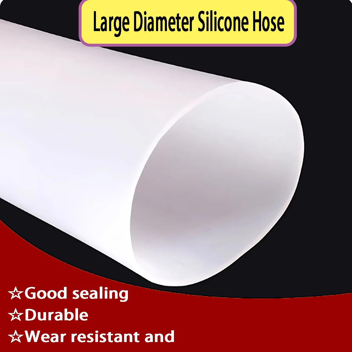 Large Diameter Flexible Silicone Hose High Temperature Resistant Food Grade Silicone Tube White Round Pipe for Home Industry