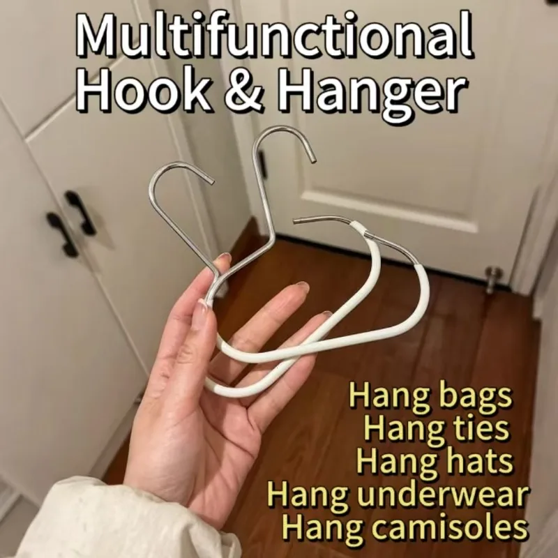 1-4PcsVersatile Manganese Steel Round Hook for Hats Ties Scarves Bags Strong Load-Bearing Closet Cabinet Organizer Holder Hook view 4