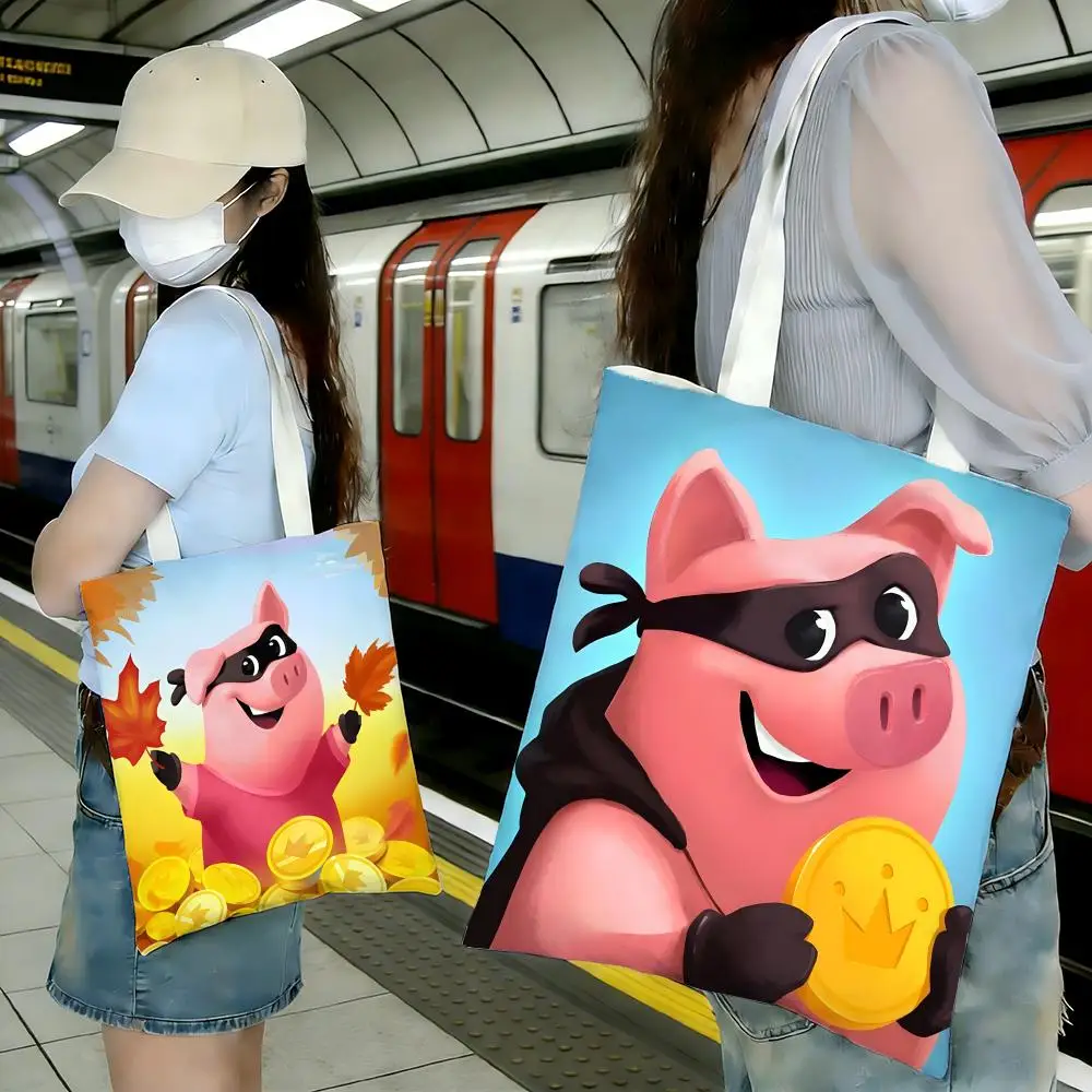 Fashion Popular Casual C-Coin Master Storage Bags Shopping Bags Series Print Bags Lightweight Shoulder Bag For Daily Use