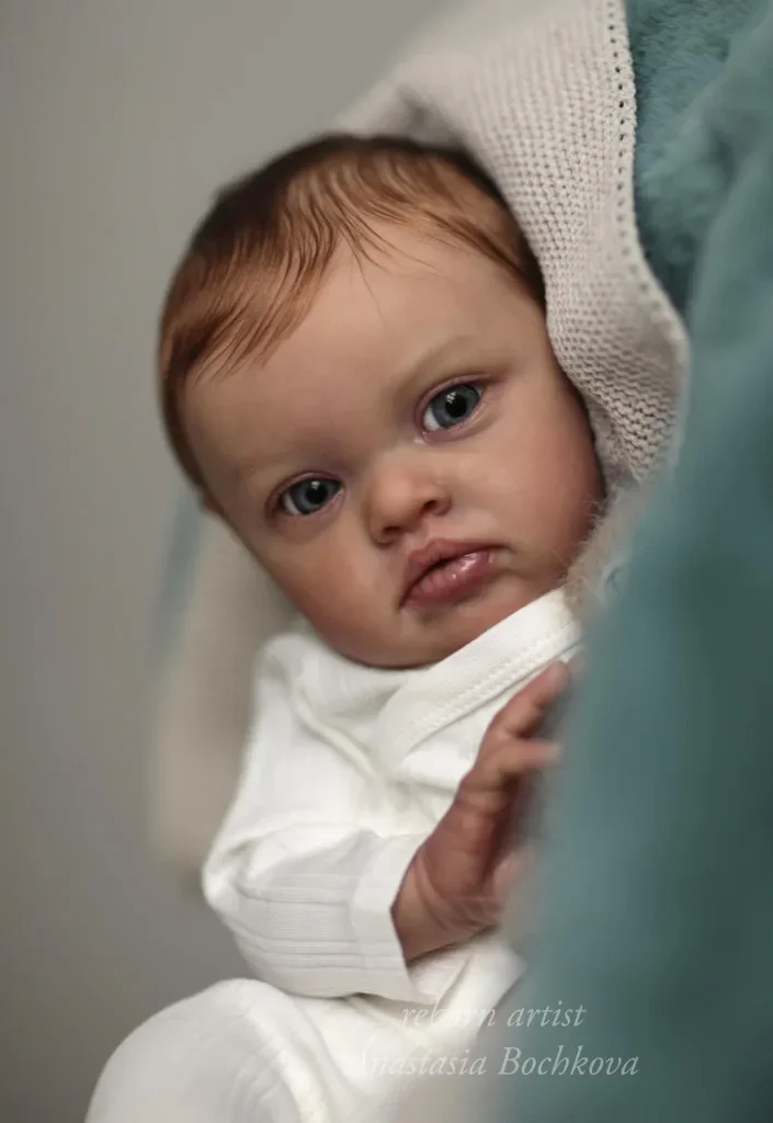 Peças de boneca inacabadas e sem pintura com corpo e olhos de pano Kit de boneca realista reborn de 20 polegadas Chantal