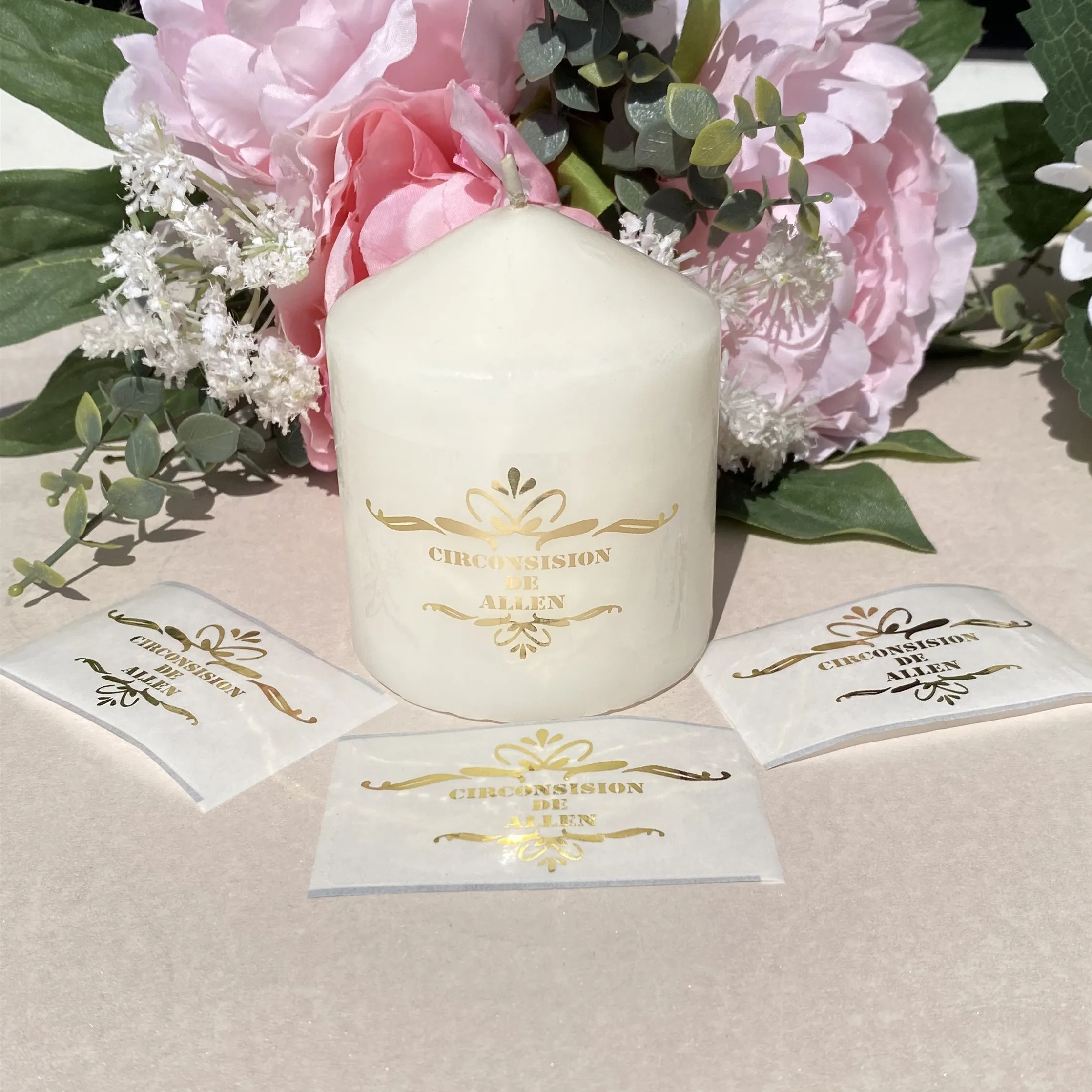 Personalized Boy Circumcision Party Candle Stickers Custom Circoncision Candles Decorations Labels (Canlde excluded)