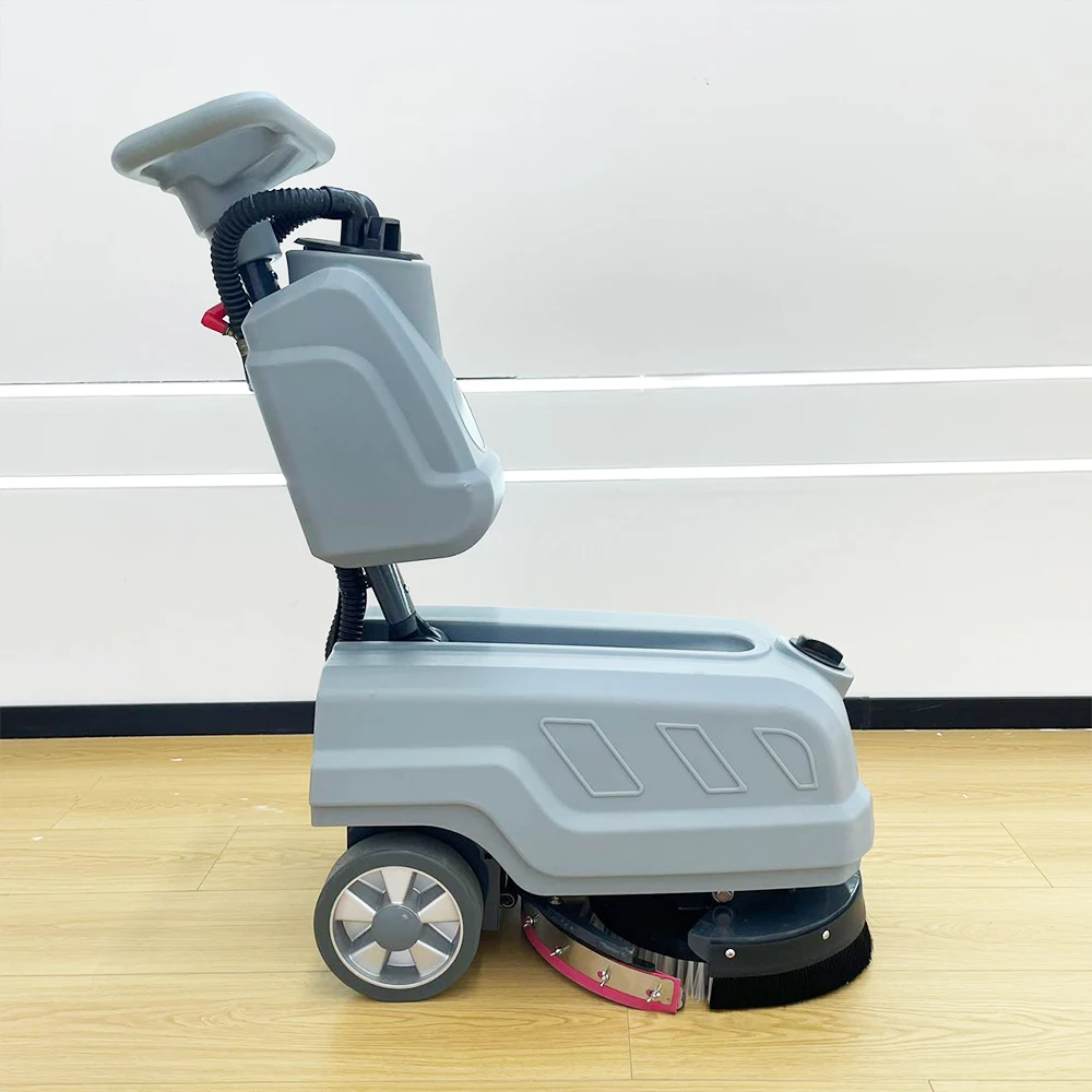 Hand-Pushed Electric Floor Scrubber for Factory Supermarket Marble Floors, Freight Not Included