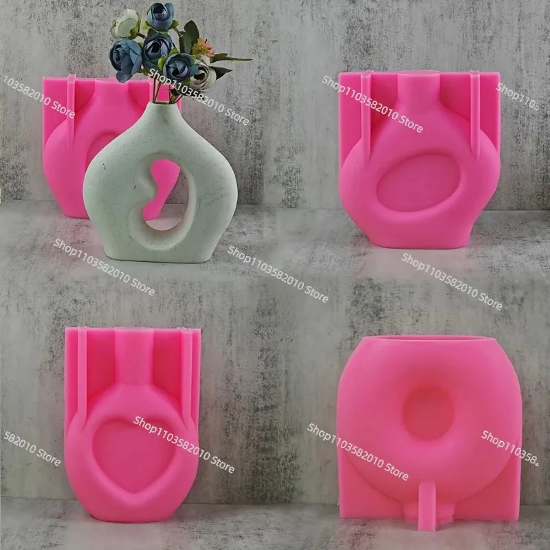 Large Silicone Vase Mold, Cement Gypsum Plaster Mold for Casting, Hot-Selling DIY Flower Pot Mold