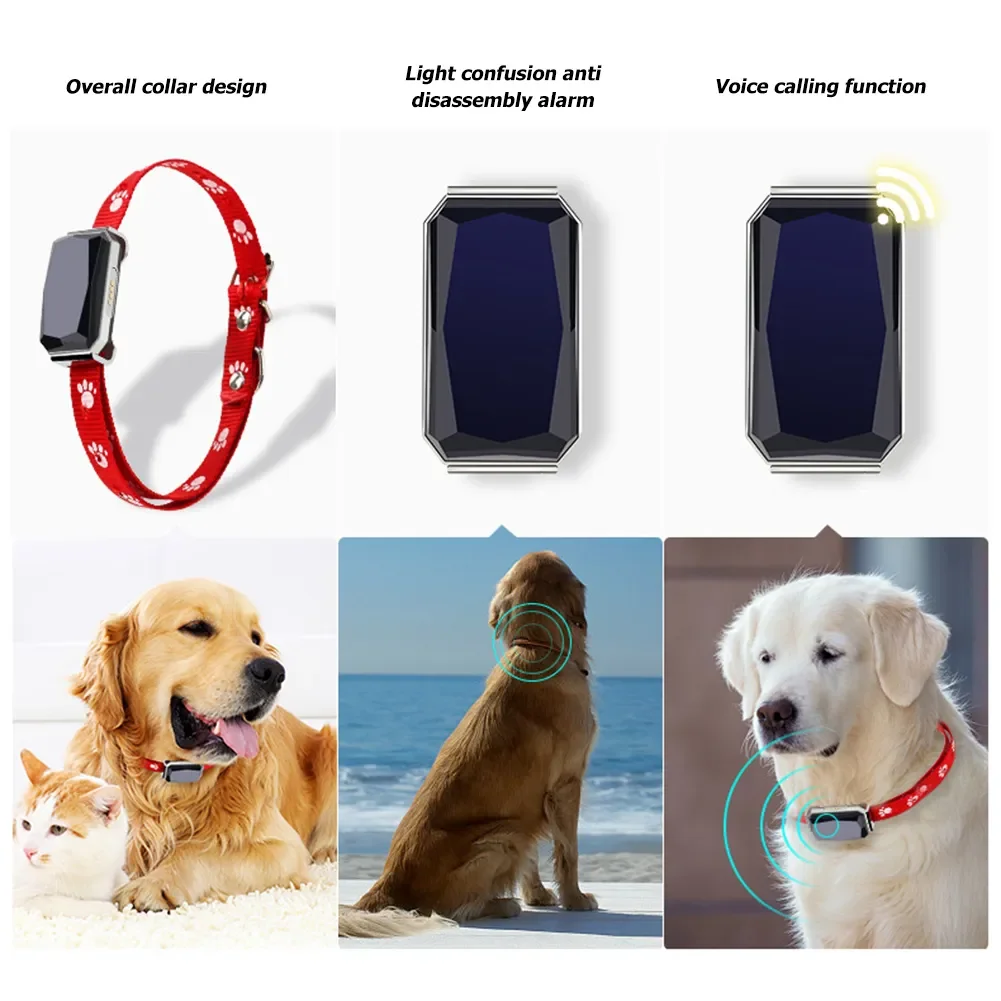 Gps Tracker Long Distance Ip67 Waterproof Wifi Wearable Tracking Anti Lost Collar Positioning Gps Tracker for Dogs Pet Supplies