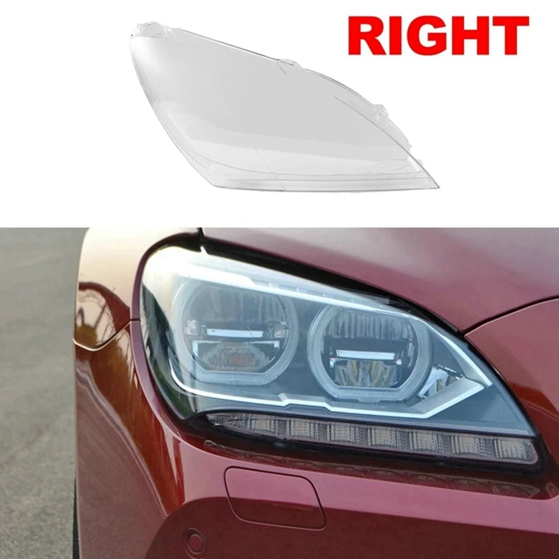 

Car Headlight Cover Clear Lens Head Light Shade For BMW 6 Series F06 F12 F13 M6 630 640 650 10-14 Lampshade Cover Lens