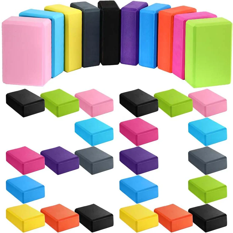 High Quality Custom Eco-Friendly EVA Yoga Block Brick Set High Density Wholesale Exercise Tool  23*15*7.5