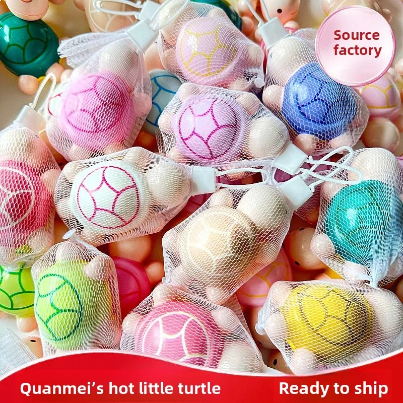 Kawaii Slow Rising Turtle Squishy Toy Net Bag Party Favor Stress Relief Gift