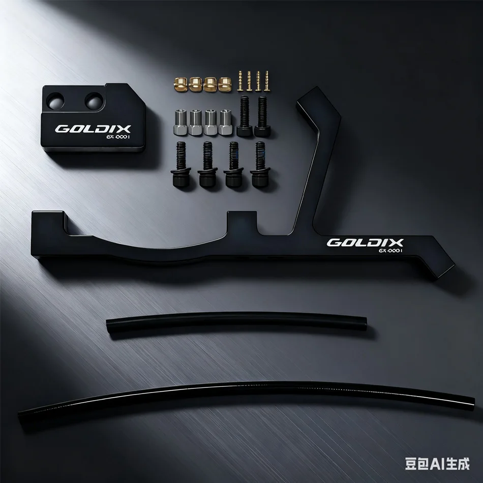 

GOLDIX Dual Piston Brake Connector CNC High Strength Aluminum Alloy Mountain Bike Bicycle 203mm/220mm Off-road Modification Part