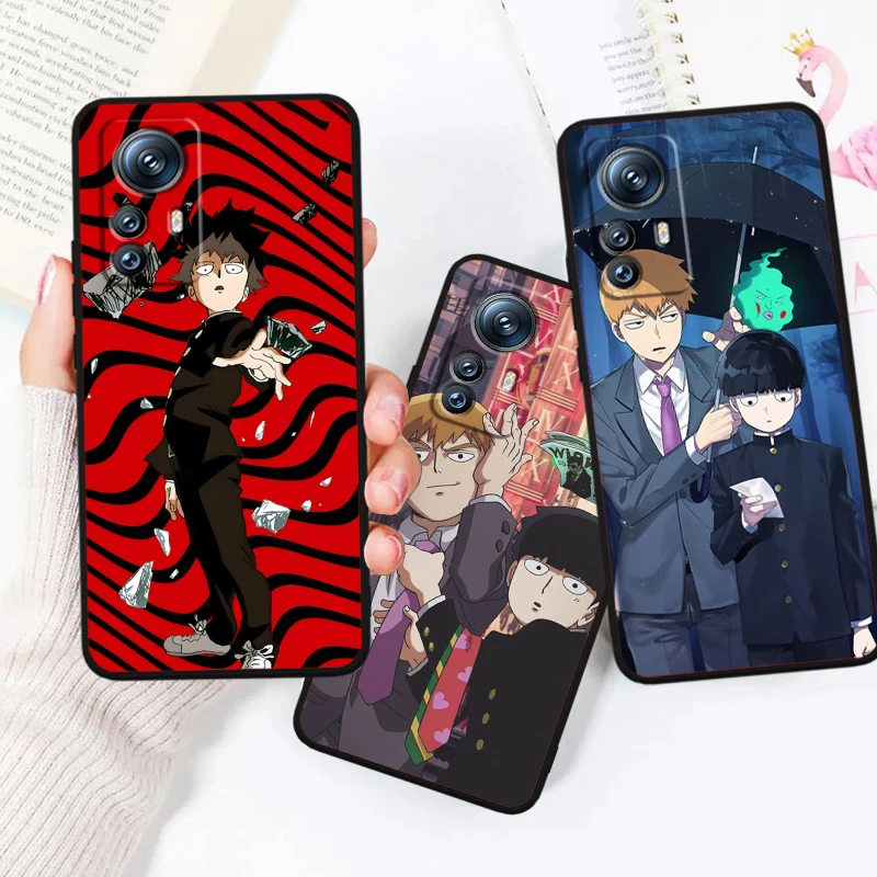 

Mob Psycho 100 Anime For Xiaomi Mi 14 13T 13 12T 12 11T 11i 11 10T 10 Pro Lite Ultra 5G Black Funda Phone Case