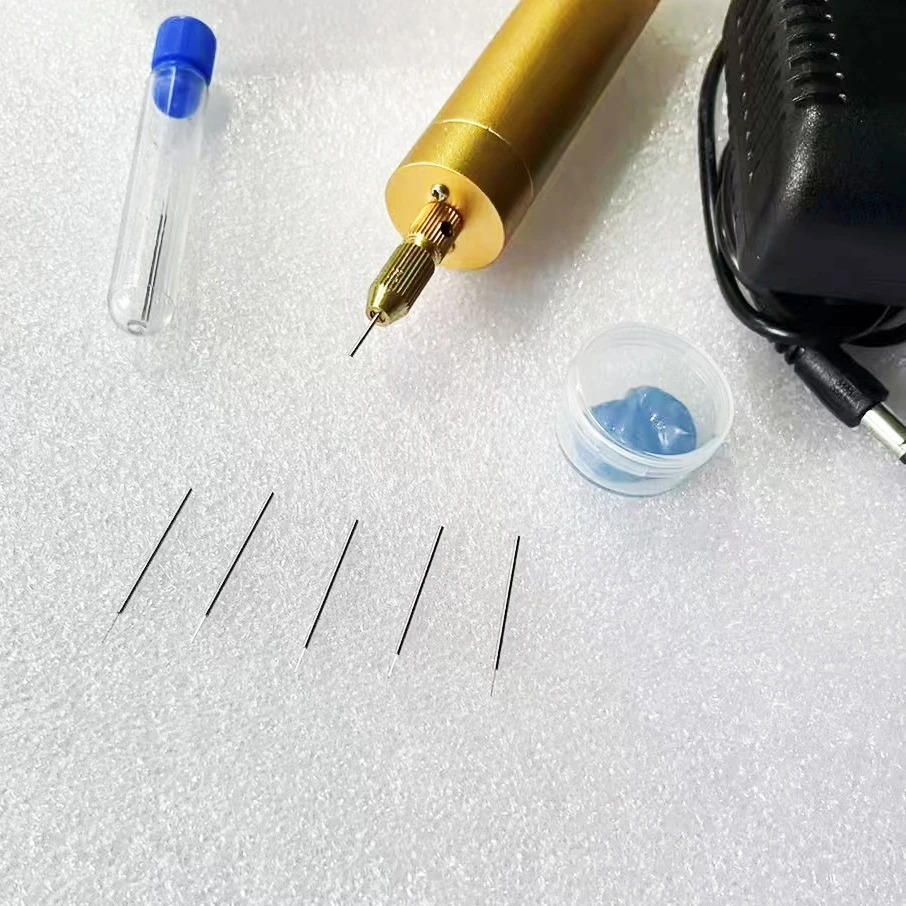 Diesel Injector Nozzle Spray Hole Carbon Deposition Cleaning Tool with 10pcs Clearing Needle