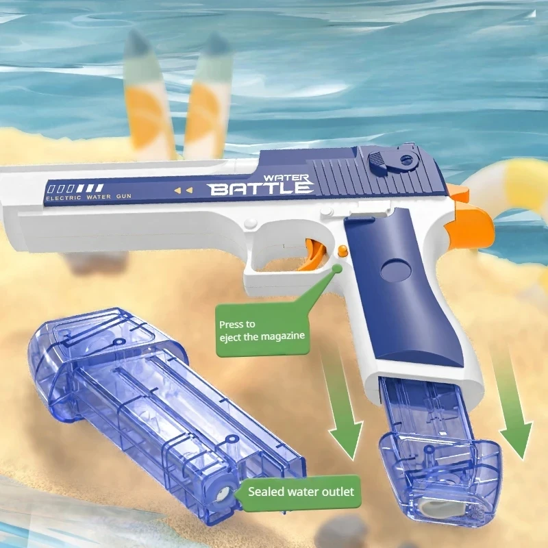 Elektryczny pistolet na wodę 2024 W pełni automatyczny letni pistolet na plażę Pistolet na wodę Pistolet elektryczny Zabawka strzelecka dla dzieci