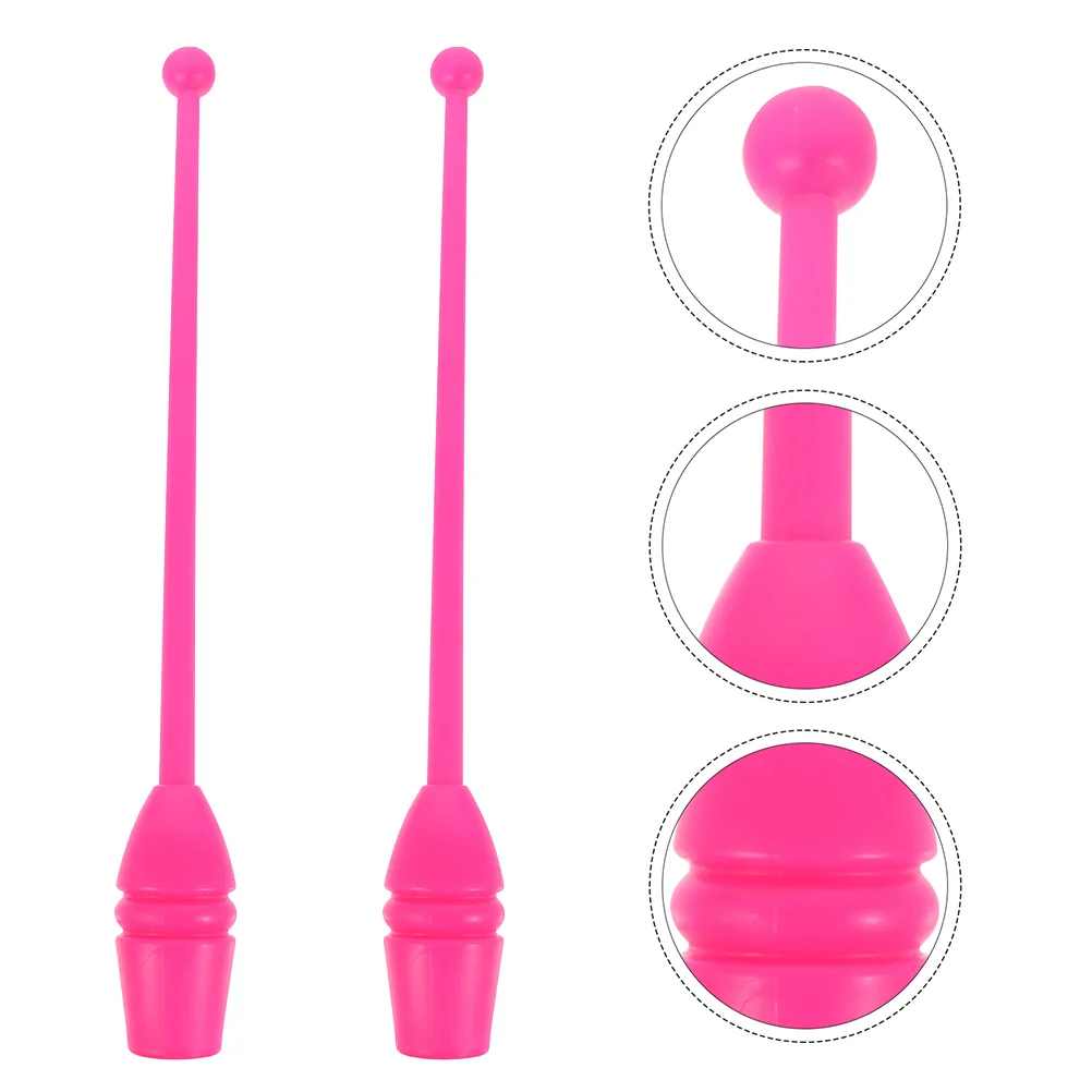 

2 Pcs Aerobics Sticks Resin Performing Colored Aldult Rhythmic Gymnastics Plastic