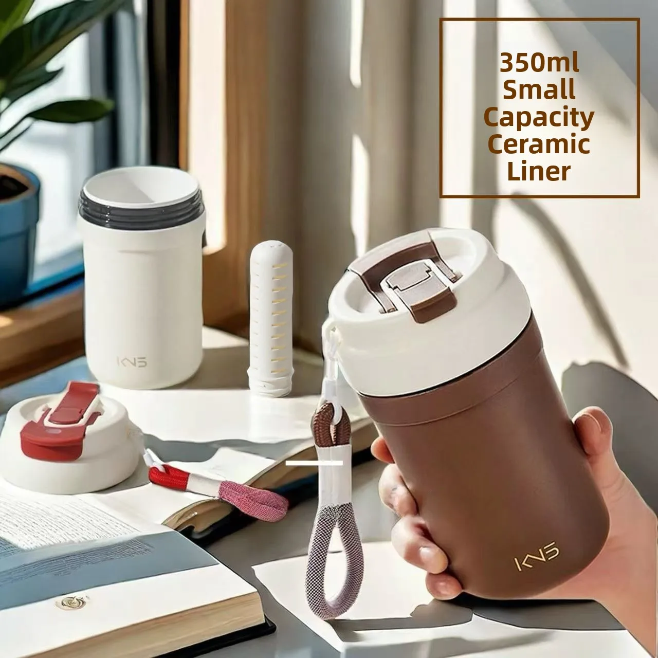 

Portable Cerc Inner Lid Thermal Cup for Tea And Coffee Outdoor Sports Sle Double Cover PP Material Insulation for 2 Hours