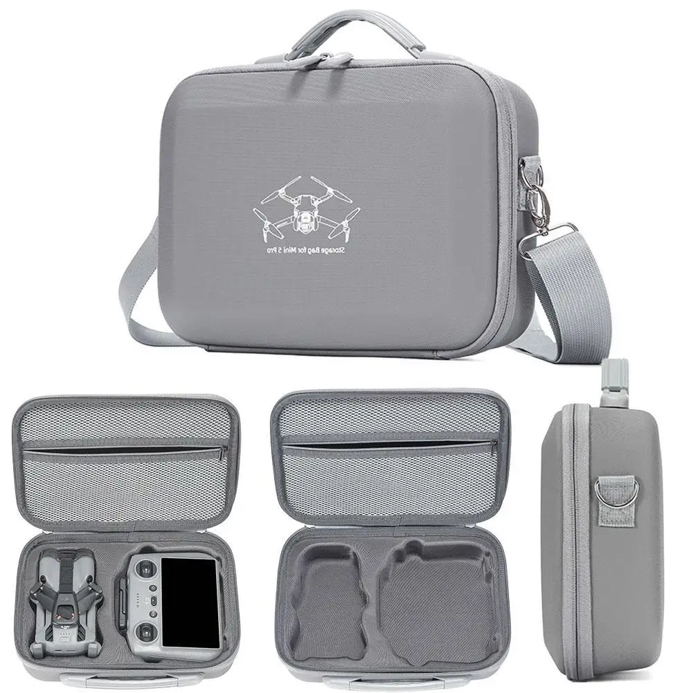 DJI Mini 5 Pro 크로스바디 보관 가방 휴대용 방수 방진 충격 방지 휴대용 카메라 보관 상자 하드 쉘 케이스