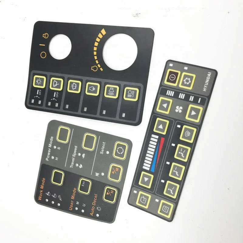 R55-7 Plastic PVC/PP/PC Instrument Control Panel Car Dashboard Sticker for Hyundai Excavator accessories