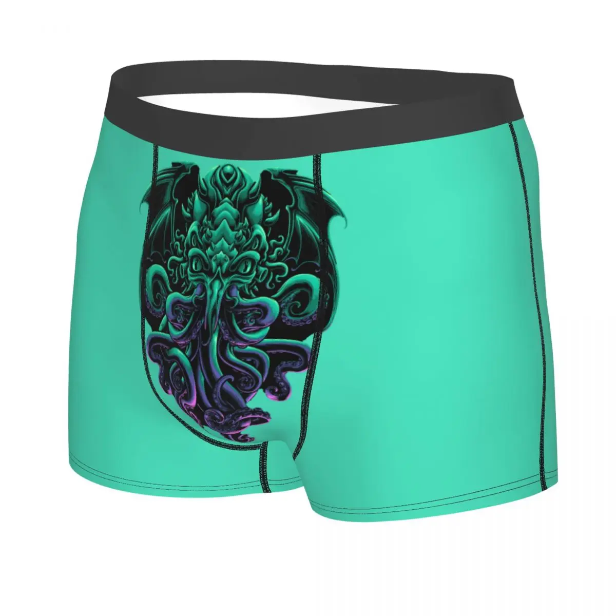 Custom Cool H.P. Lovecraft Cthulhu Underwear Men Stretch The Old God of R'lyeh Boxer Briefs Shorts Panties Soft Underpants