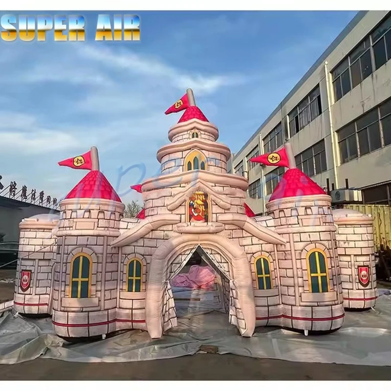 Castillo inflable de tela Oxford de gran oferta para decoración de fondo