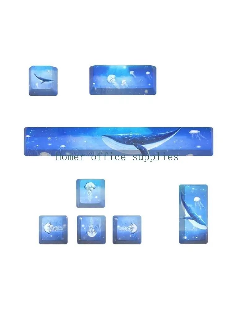 

K43B Механическая клавиатура «сделай сам» для колпачков клавиш для 8 клавиш PBT Пятисторонняя красящая крышка для ключей 6,25