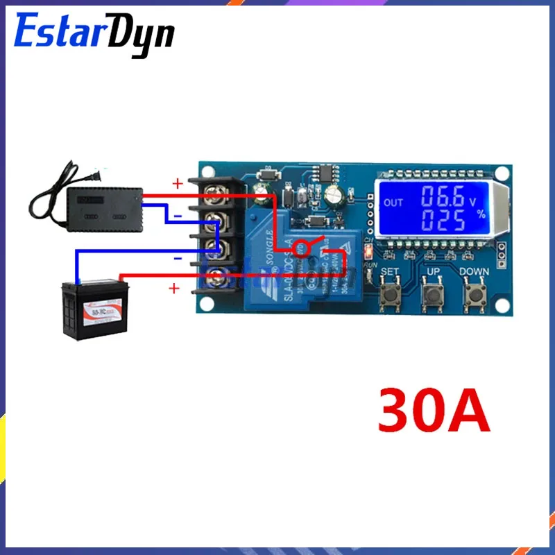 6-60v 30A 10A Lead-acid Solar Battery Charge Controller Protection Board Charger Time Switch 12v 24v 36v 48v Battery Capacity image 5