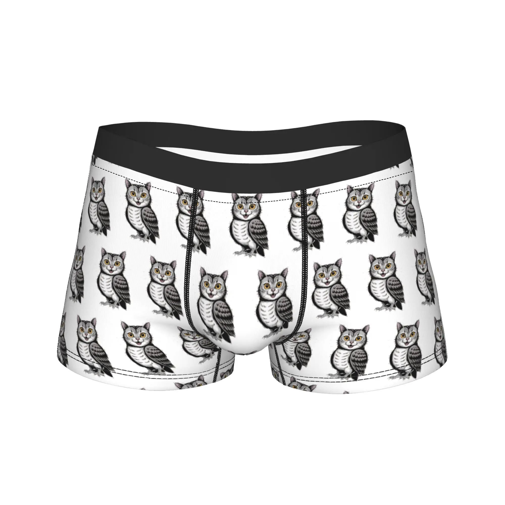

Мужское нижнее белье Funny Meowl Meme, трусы-боксеры, шорты, дышащие трусы с юмором для Homme S-XXL