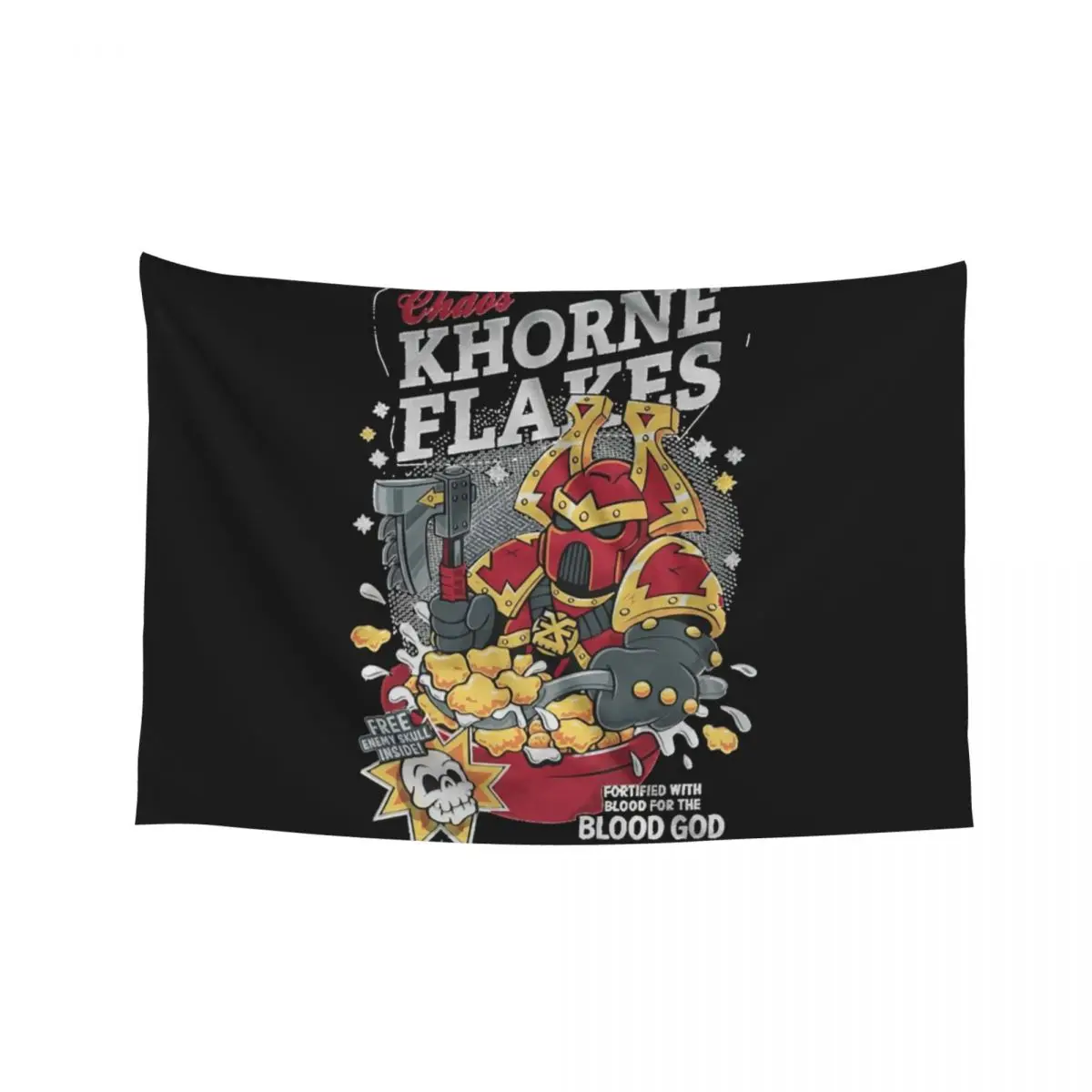 

Chaos khorne flakes Fortified with blood for the blood god Classic Tapestry Decoration Aesthetic Tapestry