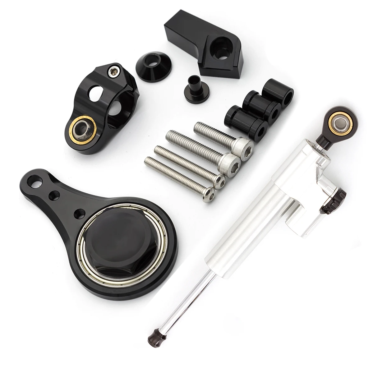 

2026 ZX-6R ZX636 Motorcycle Steering Damper Stabilizer & Bracket Mount Kit For Kawasaki Ninja ZX-6R ZX6R ZX 6R 636 2005 2006