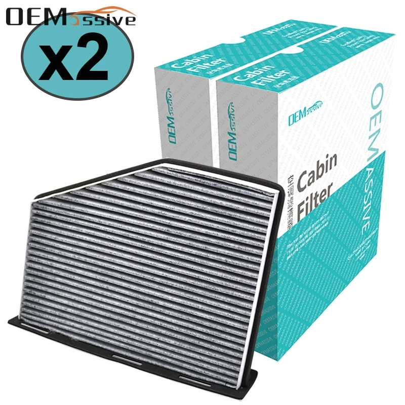 2PC Car Pollen Cabin Air Filter 1K0819644 1K0819644B 1K1819653A JZW819653B For Audi A3 Q3 TT Quattro VW Golf Beetle Eos