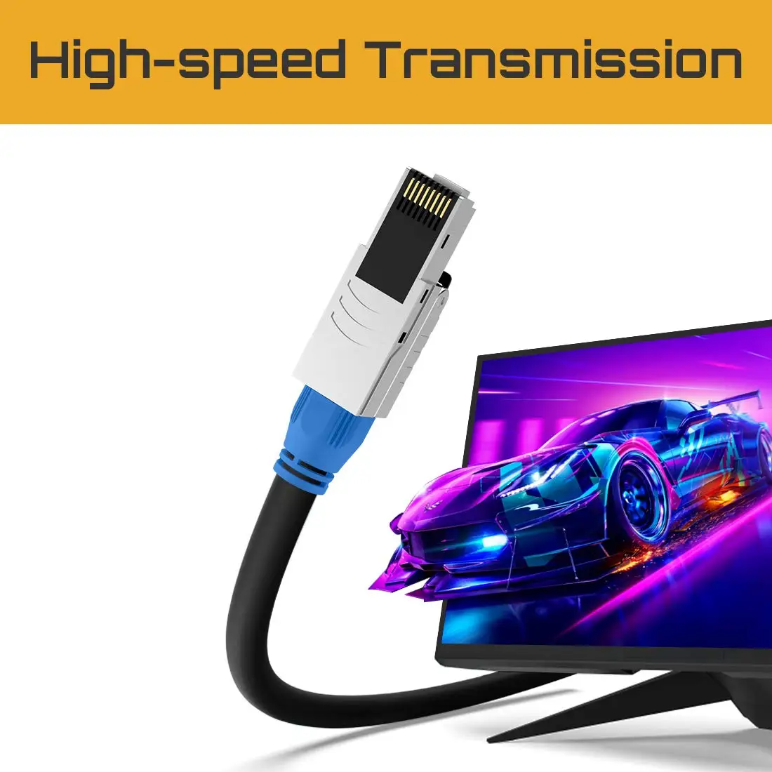 ZoeRax Cat6a Cat8 إيثرنت كابل موصل RJ45 المعادن أداة مجانية سهلة إنهاء التوصيل محمية الصلبة لان كابل 22AWG-24AWG -1 قطعة