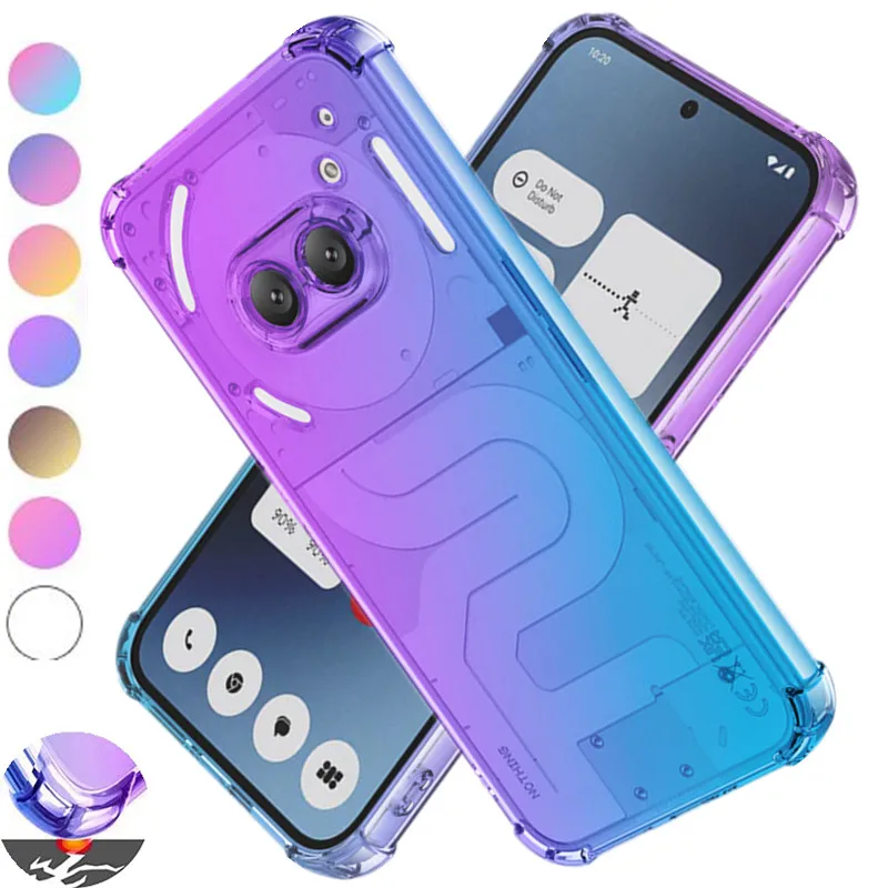 Four-corners Shockproof Gradient TPU Case for Nothing Phone 2a (2A) Plus 2 1 Protective Cover Fundas Coque Capa