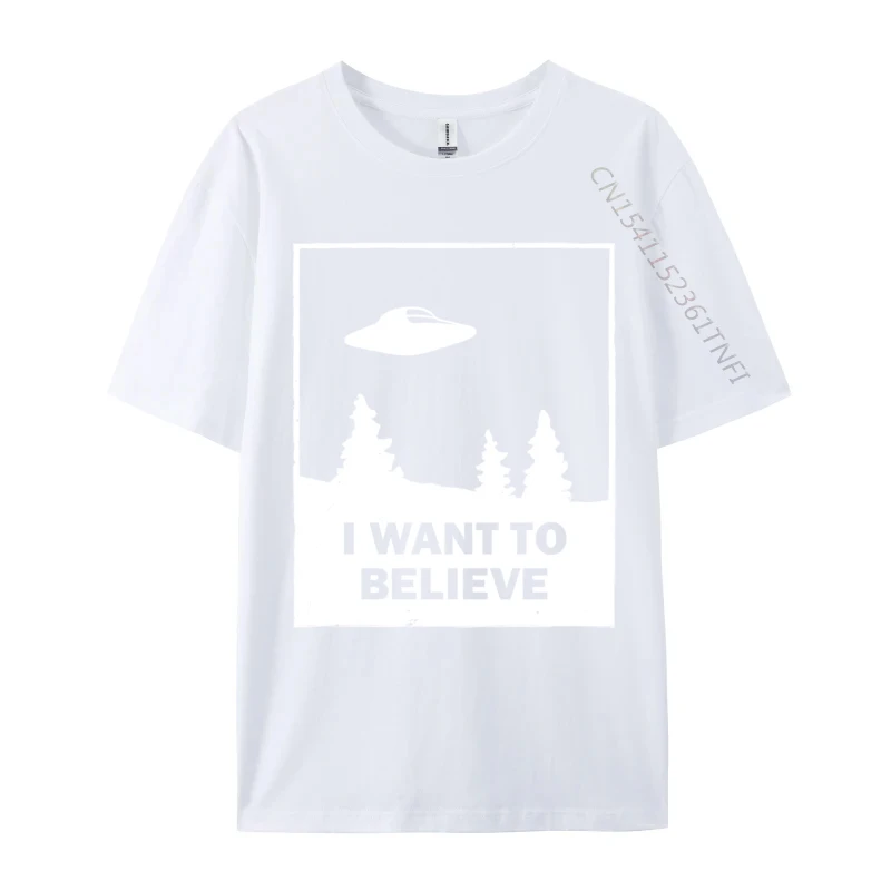 Vintage White I Want To Believe Ufo Women Finest Computer Programmers Funny T-Shirts For Men Cool Fall