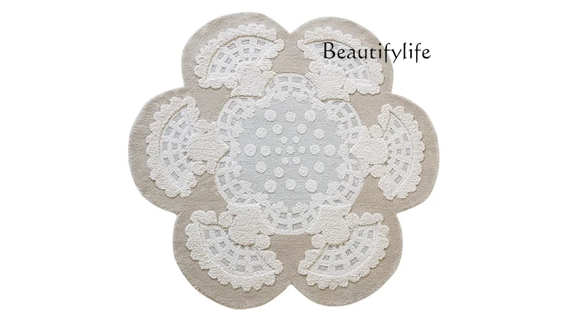 Carpet Living Room Handmade Edelweiss Irregular Minimalist Art Light Luxury Study Bedroom Premium Bedside Blanket