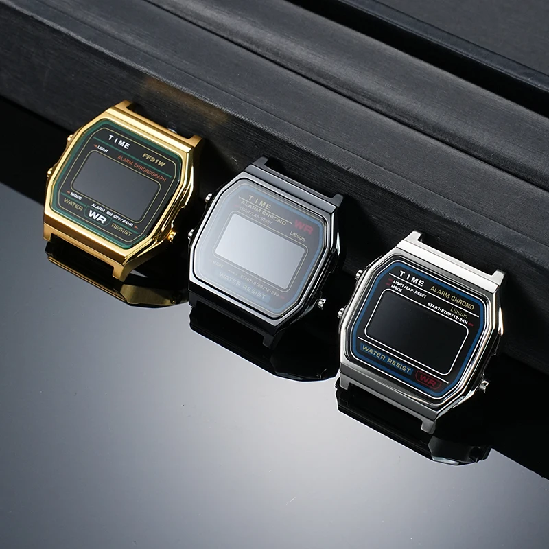 A158 169 metal case stainless steel Bracelet 18mm For Caiso a159 a158 Silver/black/gold Bezel case glass men women Mod kit part - view 3