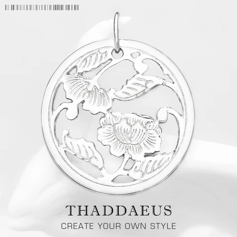 

Pendant Flower Ornament Brand 925 Sterling Silver Glam Jewelry Europe Accessorie Trendy Gift For Women