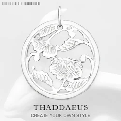 Pendant Flower Ornament Brand 925 Sterling Silver Glam Jewelry Europe Accessorie Trendy Gift For Women