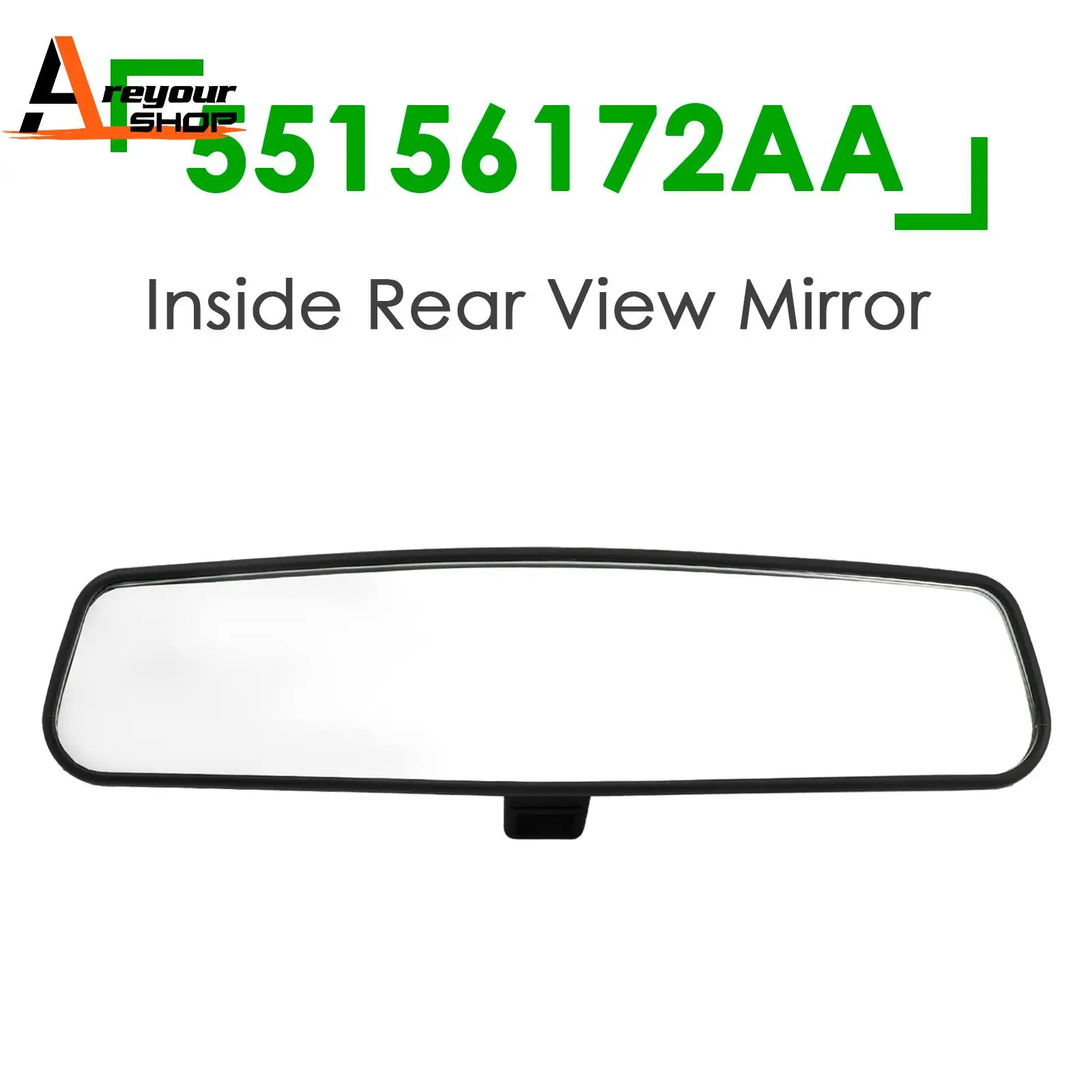 

Areyourshop Inside Rear View Mirror 55156172AA for Jeep Magnum Wrangler WranglerJK 2001-2017