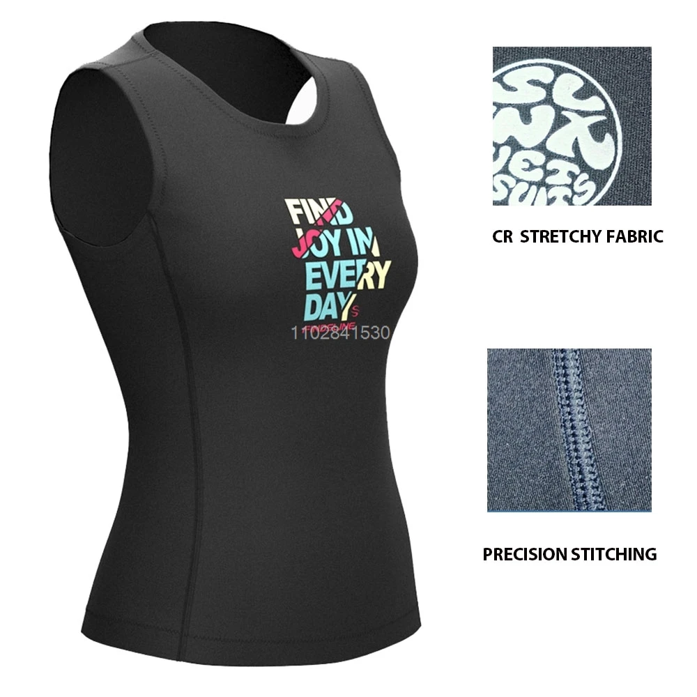 2mm CR Diving Vest Super Elastic Neoprene Fitting Sleeveless Wetsuit Men Women Rowing Suit Snorkeling Surfing Vest