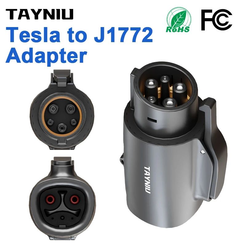 TAYNIU NACS to J1772 Adapter, Max 80A 280V, Compatible with Tesla Chargers & J1772 EVs Fit for Tesla to J1772 Adapter