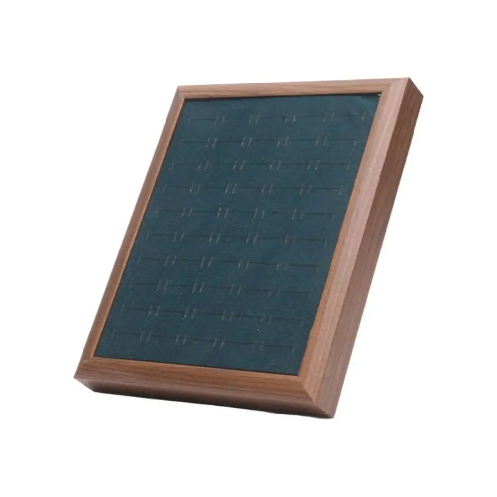 Elegant Fashion Jewelry Trays Velvet Leather Large Capacity 50 Slot Rings Display Holder Organizer Decoration
