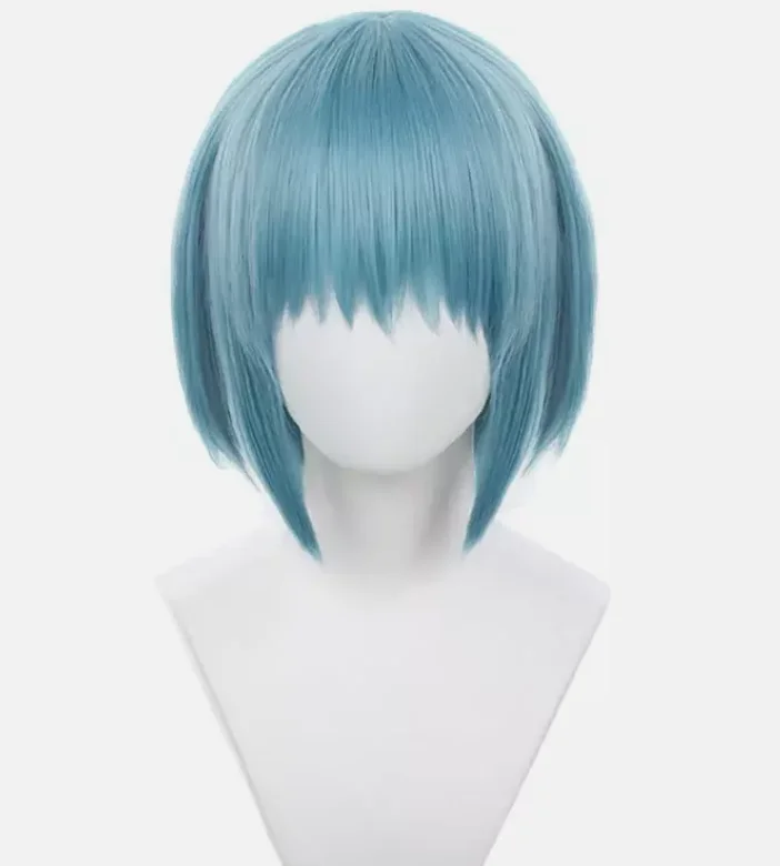 Puella Magi Madoka Magica Sayaka Miki Cosplay Wigs 35cm Sky Blue Synthetic Hair