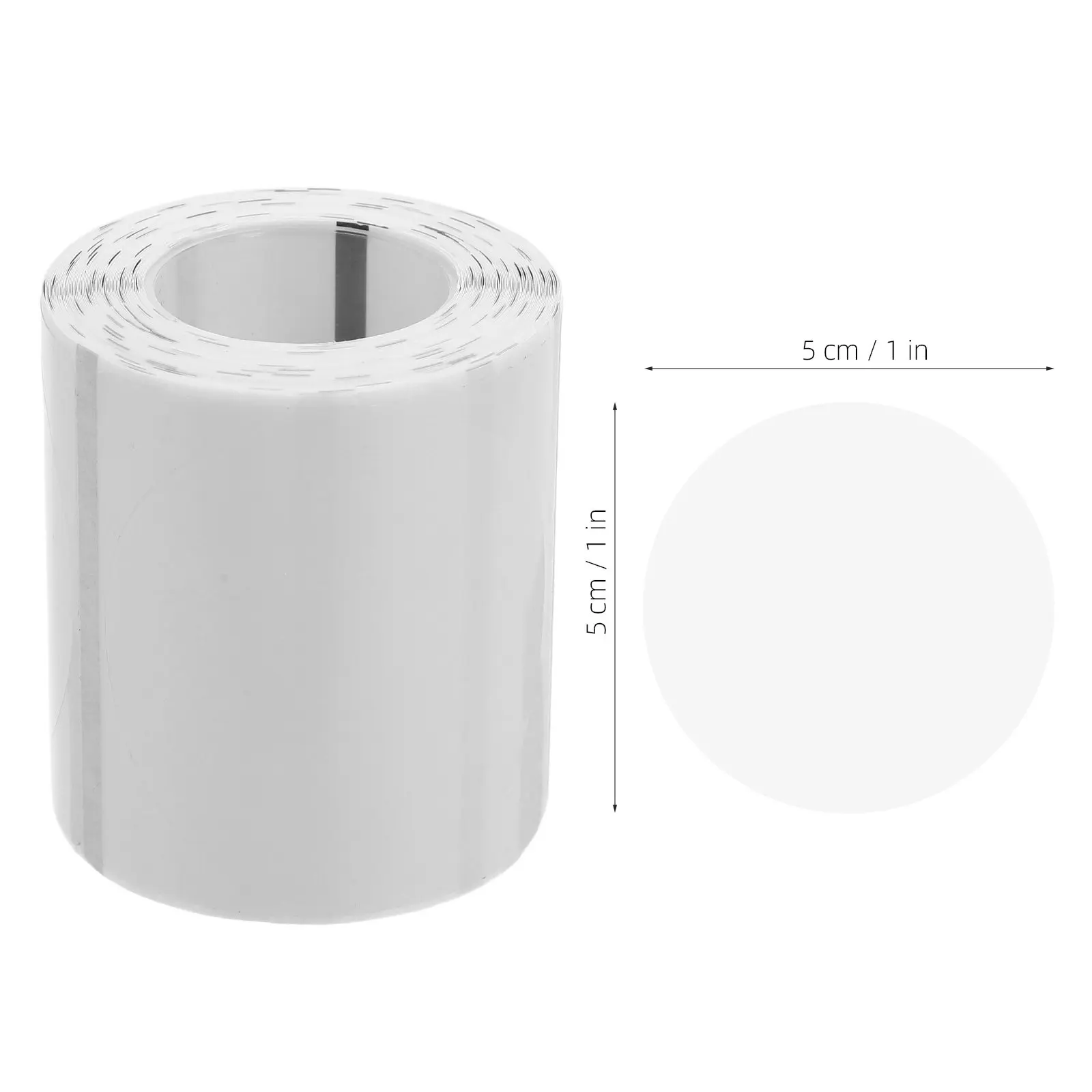Transparent Thermal Sticker Paper Roll – 50x50mm Clear Round Labels, Strong Adhesion, No Residue, for Portable Mini Printers