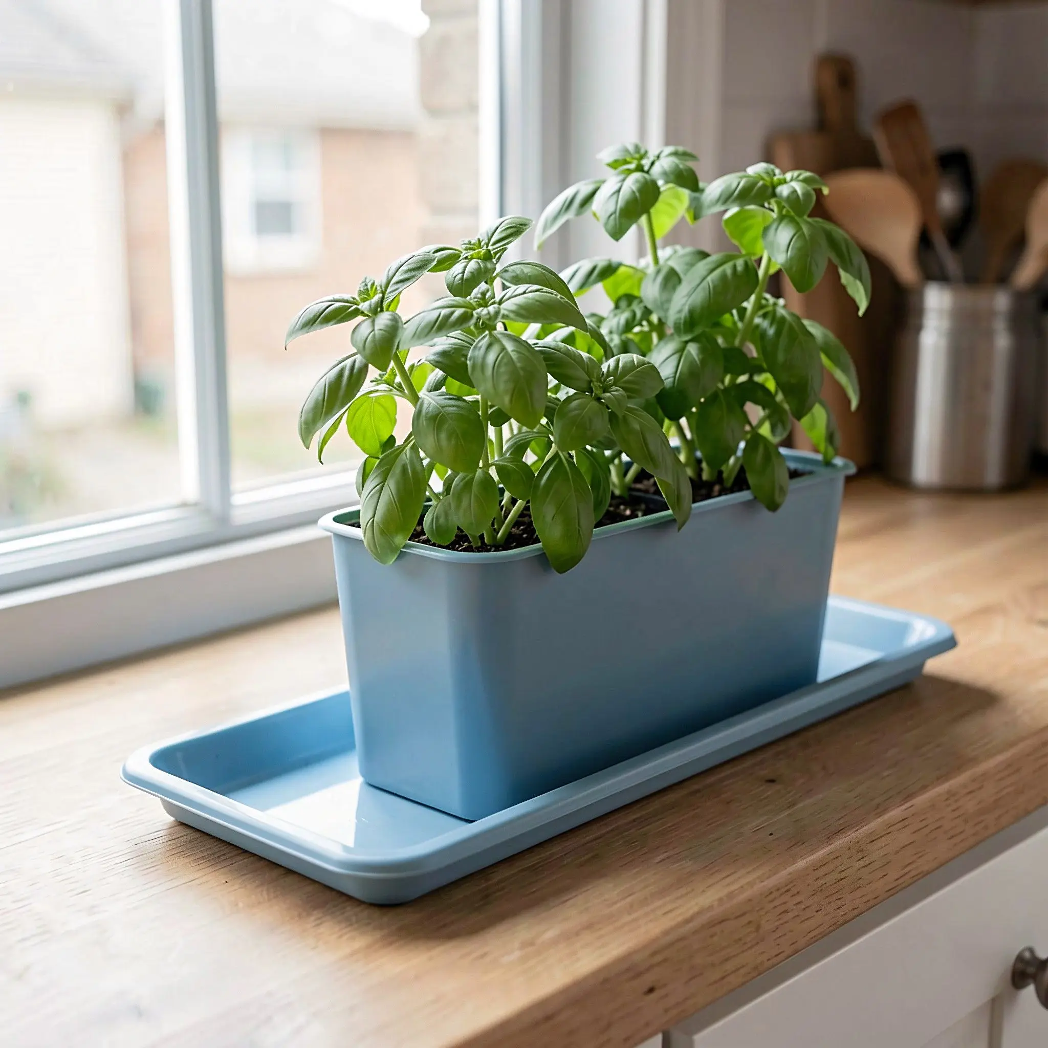 2Pcs Rectangular Plant Pot Tray Plastic Water Collection Base Plant Saucer Drip Tray Flower Pot Holder Planter Plate
