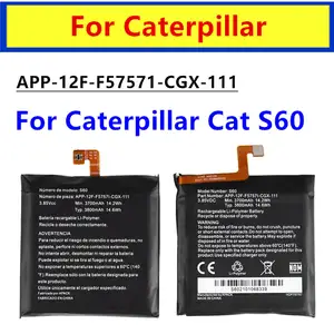 Bilashmart 2024 Years BackShell Original Battery 3800mah Caterpillar Cat S60 APP 12F F57571 CGX 111 Phone Battery batteries Bateria + Tools