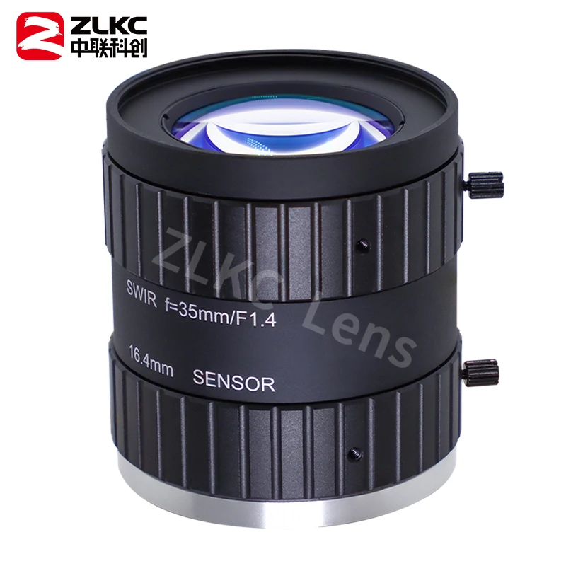 Caméras de vision industrielle, objectif 35mm, 700-1700nm, longueur d'onde SWIR 1 en effet, caméras Cmos F1.4, monture C pour caméras de vision industrielle 5MP, SW3514MP5IR